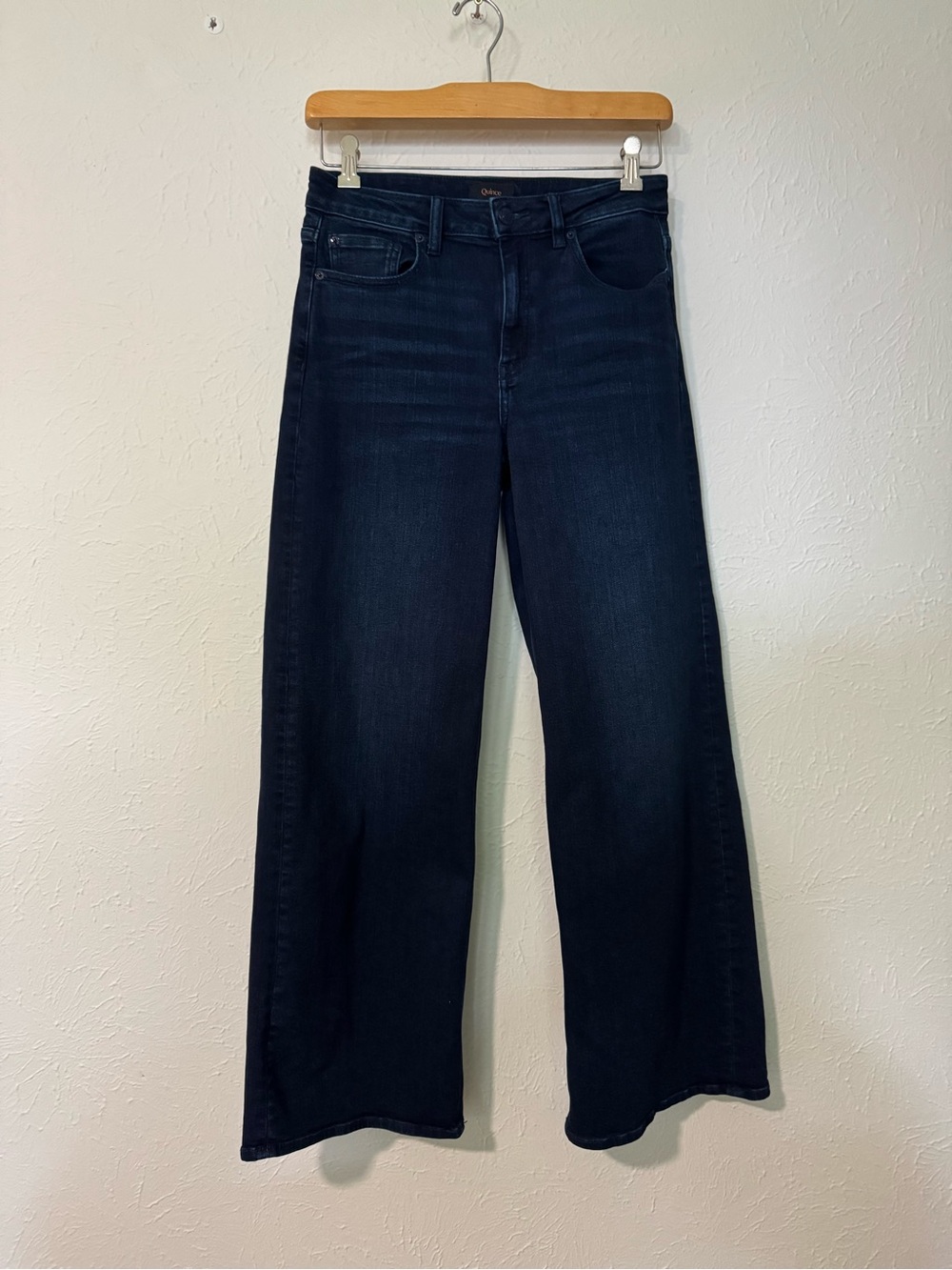 Quince Bella Stretch Wide-Leg Jeans 30"/ Deep Sea Blue Size 28